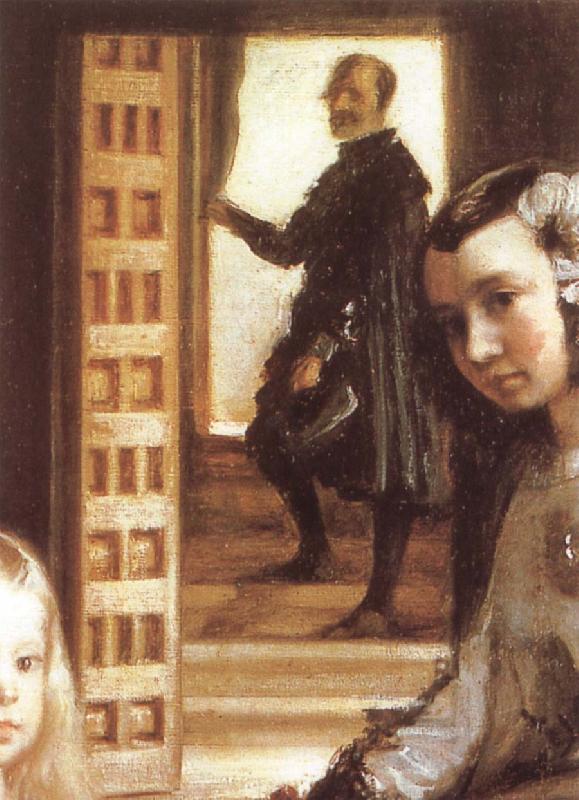 VELAZQUEZ, Diego Rodriguez de Silva y Detail of Palace handmaiden oil painting picture